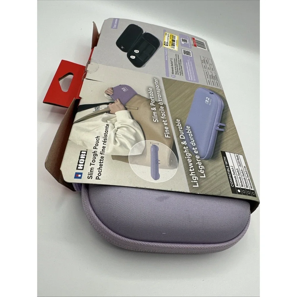 HORI Slim Tough Pouch for Nintendo Switch 2 in Cozy Lavender New